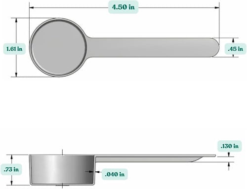 4 Teaspoon (20 mL) Long Handle Scoop for Measuring Coffee, Pet Food, Grains, Protein, Spices and Other Dry Goods (Pack of 1)