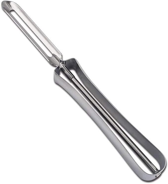 Aniso Kitchen vegetable peeler Stainless steel rotary peeler for vegetable and carrot fruit，with ergonomic safety and control handle-Dishwasher Safety