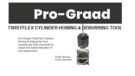 TwistFlex 1/2" 120SC Cylinder Hone | 0.5” (12.7mm) Flexible Cylinder Honing & Deburring Tool for Hole Diameters 0.46"- 0.51" | Silicon Carbide 120 Grit | Pack of 1