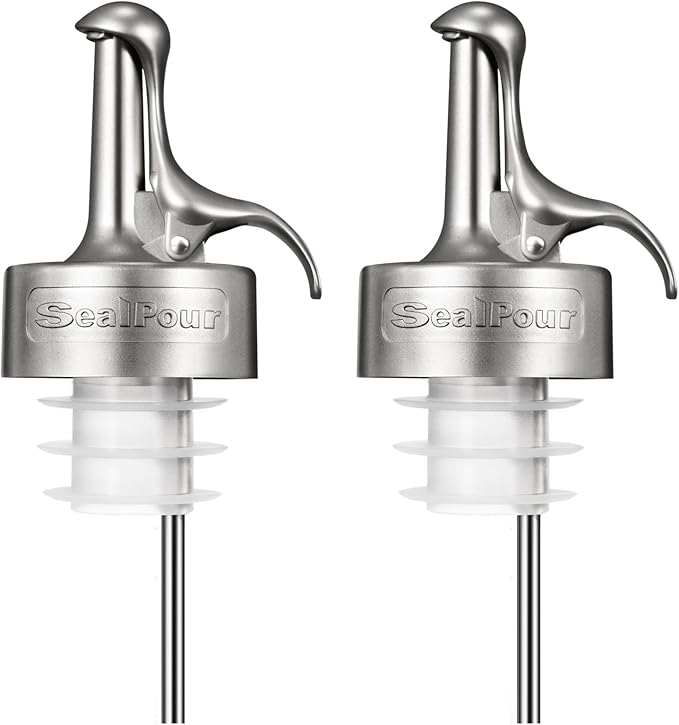 Oil Pour Spout, Olive Oil Spouts, Dispenser Pour Spouts for Bottles, Plastic-free, Leak Proof, Vinegar,Wine and Sauce for Kitchen and Bar Accessories-2PCS