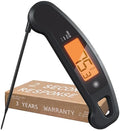 Lavatools Javelin® PRO Duo Ultra-Fast 2-Second Professional Digital Instant Read Meat Thermometer for Grill and Cooking, Auto-Rotating Backlit Display, IP65 Water Resistant – Ink