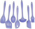 Chef Craft - Premium Silicone Kitchen Tools and Utensils Set, Non-Scratch, Withstands Temperatures up to 450°F, BPA-Free, 7 Piece Cooking Utensils Set, Pastel Blue