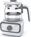 GROWNSY Baby Instant Warmer, Glass Water Boiler with Accurate Temperature Control for Formula, Coffee and Tea, 1.3 Liter Electric Kettle with LCD Display and Timer