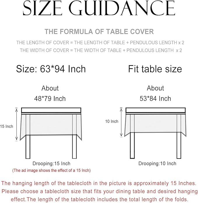 patdrea Designer Green Linen Long Rectangle Tablecloth,Vintage Floral Pattern Breathable Table Cloth,Home Table Cover Decor for Kitchen Dining,Christmas,Thanksgiving,Holiday,Party,63"x94"-Noah