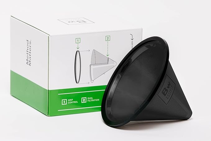 Barista Warrior Pour Over Filters – Compatible with Chemex, Hario V60 & Popular Coffee Makers – Reusable Stainless Steel – Best Coffee Maker and Bar Accessories