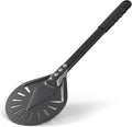 8” Pizza Turning Peel - Pizza Turner - Restaurant-Grade Aluminum Perforated Pizza Peel Lightweight Metal Outdoor Pizza Oven Accessories