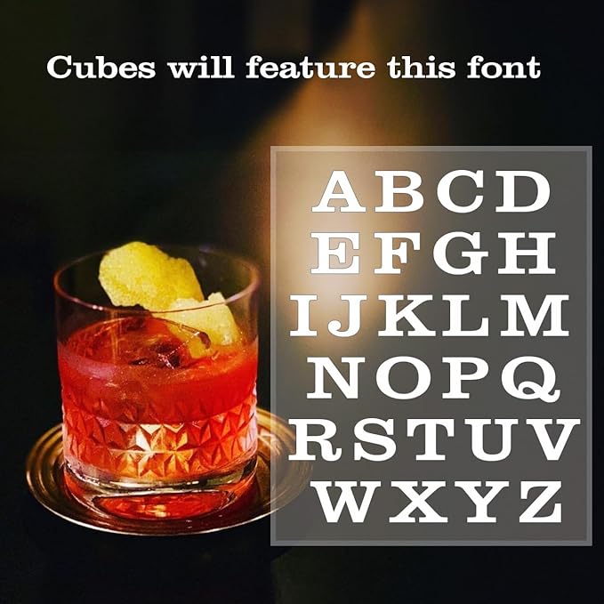 Letter J Monogram Ice Cube Mold Custom Ice Cube Mold 2 Inch Big Initials Silicone Ice Cube Tray Gifts for DAD Gifts for Him