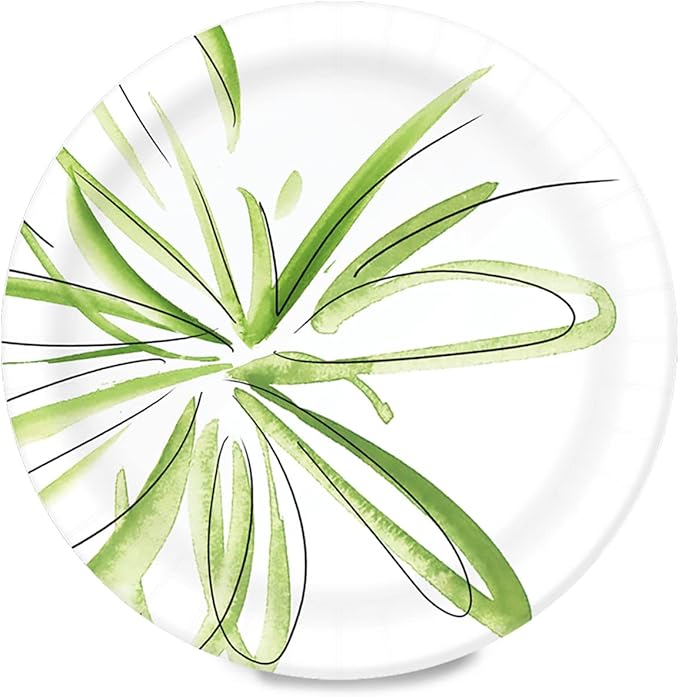 Amazon Basics Everyday Paper Plates, 8.62 Inch, Disposable, 200 Count