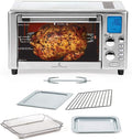 Emeril Lagasse Everyday 360 Stainless Steel Air Fryer, 360° Quick Cook Technology, XL capacity, 9-in-1, 12 Pre-Set Cooking Functions including Bake, Rotisserie, Broil, Pizza, Slow Cook, Toaster
