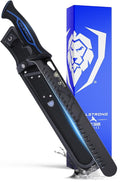 Dalstrong Slicing Knife 12”-Night Shark Series High Carbon Steel-Titanium Coated Blade - Filet Knife for Fish, Cheese, Bread- Polypropylene Handle Professional-w/Sheath-NSF Certified