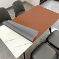 Leather Table Pad,1.8mm Thick,40x96 Inch,Dining Table Pad,Table Pads for Dining Room Table Rectangular,Dining Room Table Cover,Dining Table Cover(Brown+Gray,40x96)