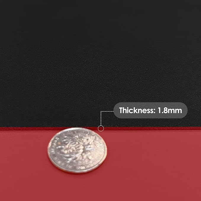 Desk Cover Protector - Used for Square Table Waterproof and Easy to Clean Good Flatness Easy to Used for Dining Table(Black+Wine Red 44x44)