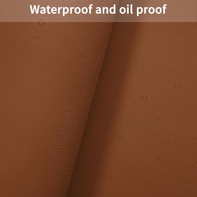 Leather Table Cover,1.8mm Thick,30x60 Inch Desk Cover,Large Desk Mat,Table Protector,Table Cover Protector,Desk Covers On Top of Desks(Brown+Gray,30x60)