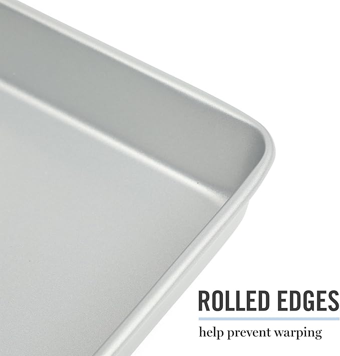 Martha Stewart Gallen 9 Inch Square Nonstick Carbon Steel Cake Pan - Silver