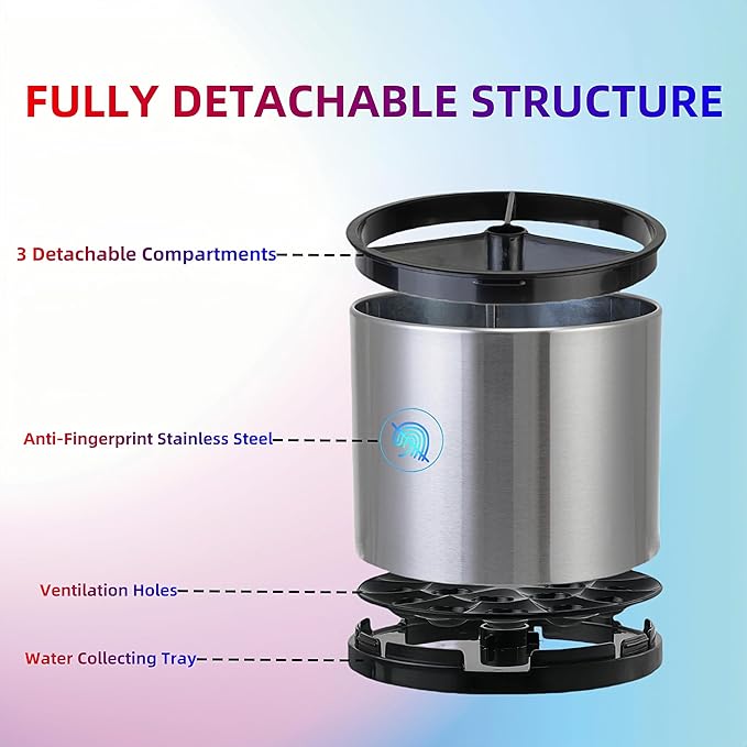 Utensil Holder, 360°Rotating Kitchen Utensil Holder For Counter,Cooking Silverware Organizer Stainless Steel Caddy Flatware Spoon Spatula Tool Cutlery Container