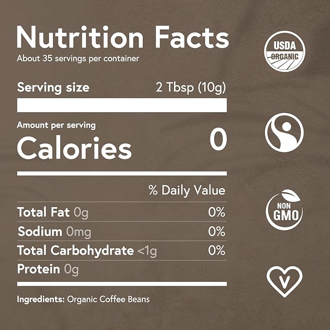 Fabula Coffee Decaf Dark Roast Whole Beans - Organic - Low Acid - Single Origin - Non-GMO - Mold Free - 12 Ounce