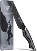 5 Inch Utility Knife - Fruit and Vegetable Knives, Black Damascus Steel with Ergonomic Handle - MIAO Series