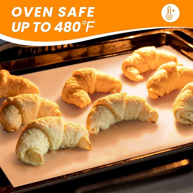 Silicone Baking Mat Roll-Non-slip Silicone Kitchen Counter Mat, Countertop Protector, Silicone Pastry Mat, Non-Stick Reusable Air Fryer Linner, Pan Liner, Oven Liner, Freeze Dryer Mat