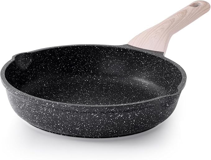 Kordisen Nonstick Frying Pan Skillet, 9.5 Inch Granite Egg Omelet Pan, Healthy and Non Toxic, Induction Compatible, PFOA Free