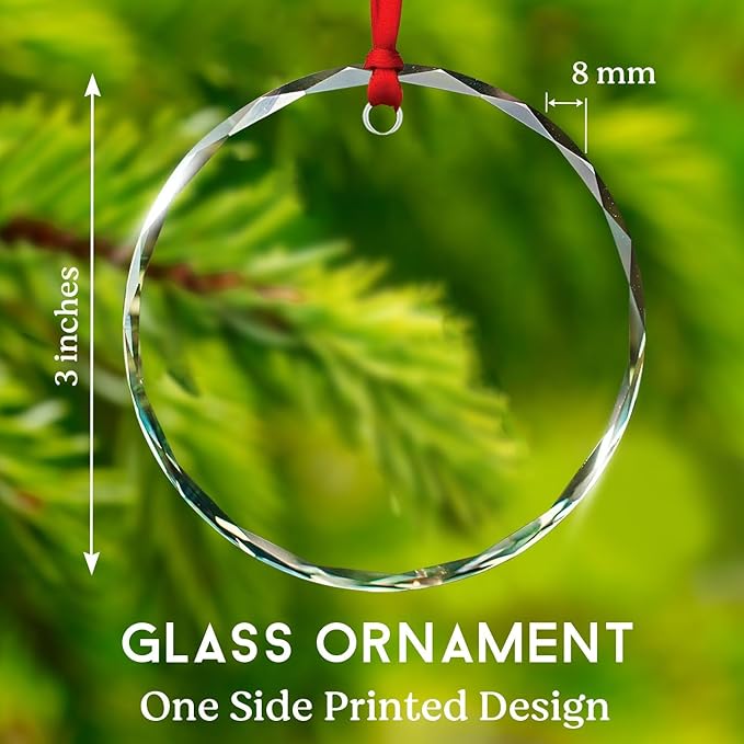 Ukulele Musical Instrument Glass Ornament Xmas 2025, Personalized Instrument Christmas Ornament Gift for Ukulele Player, Ukulelist Keepsake Christmas Tree, Custom Text & Name Musician Glass Ornaments