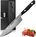 Damascus Chef Knife 8" - VG10 Super HC Steel, 67 Layers, Military G10 Handle, Ergonomic Design for Precision Cuts