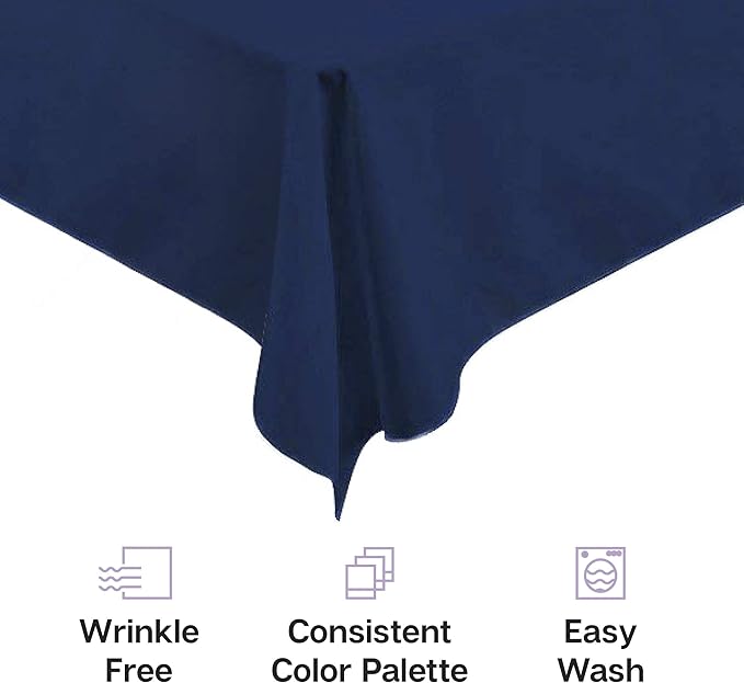 Gee Di Moda Rectangle Tablecloth - 60 x 126 Inch Chocolate Table Cloth for 8 Foot Rectangle Table - Heavy Duty Washable Fabric - for 8 Ft Buffet Table, Holiday Party, Dinner, Wedding & Baby Shower