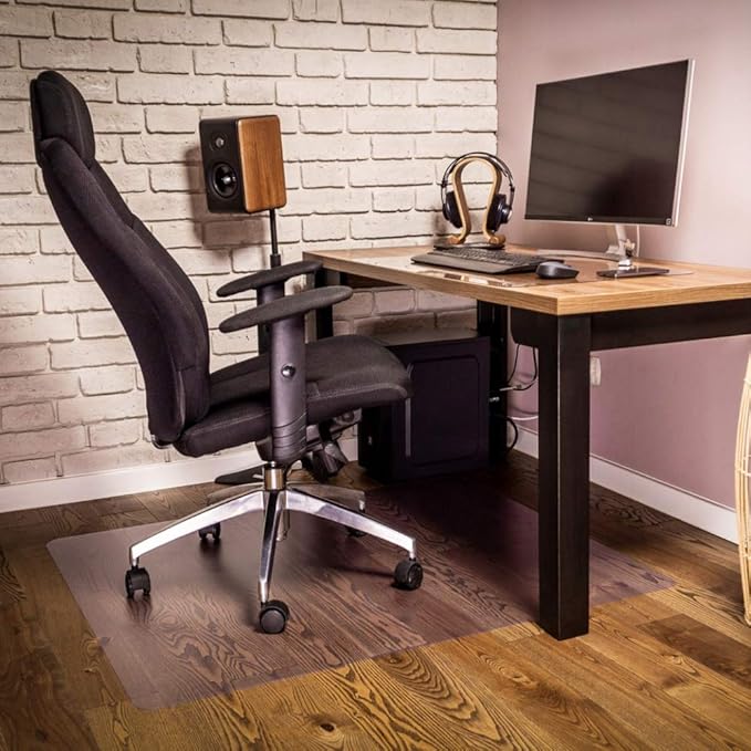 NECAUX Custom 12 x 28 Inch Frosted Desk Cover Protector, 1.5mm Thick Plastic Desk Pad Mat, Table Cover Tablecloth Protector for Office Computer Writing Desk, Side Table, End Table, Night Stand Dresser