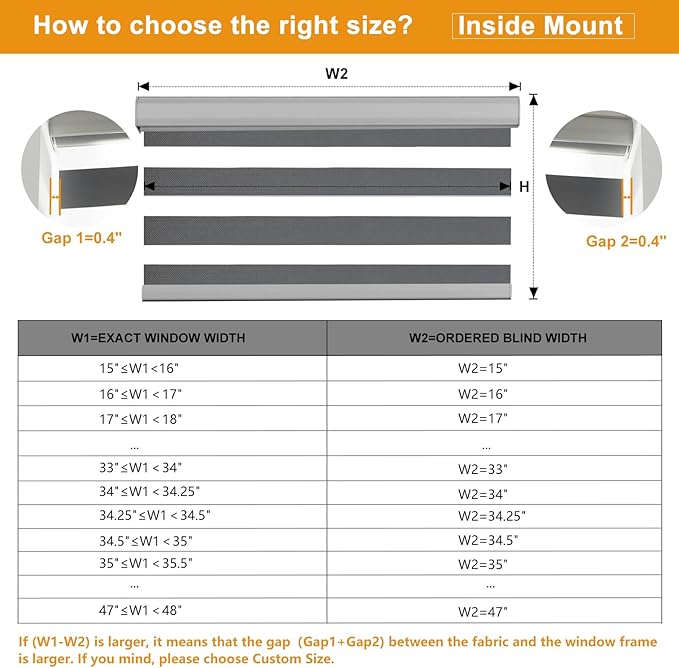 Persilux Cordless Zebra Blinds for Windows (31" W X 64" H, Grey) Free-Stop Roller Windows Shades Dual Layer Light Control for Day and Night, Light Filtering Sheer Shades for Home