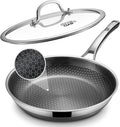 Non Stick Frying Pans, 12-inch with Lid, Hybrid Frying Pans Nonstick,non stick Skillets Stainless Steel, Dishwasher & Oven-Safe, Induction Compatible Cooking Pan, PFOA Free Cookware