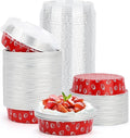 Beasea Disposable Mini Pie Pans with Lids, 100 Pack 4 Inch 8oz Aluminum Baking Foil Tins Small Round Tart Cups Containers for Individual Cupcake Dessert Muffin Cheesecake Ramekins Quiche Oven Dishes