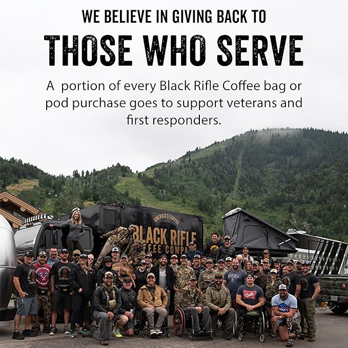 Black Rifle Coffee Company Freedom Fuel, 12oz Bag, Ground Coffee Dark Roast - Roasted Blend Made from Arabica Beans - Colombian & Brazilian Beans - Veteran Founded & American Made