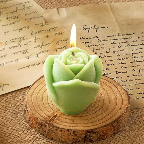 2 Pack Rose & Succulent Silicone Molds for Candle Making & Home Decor