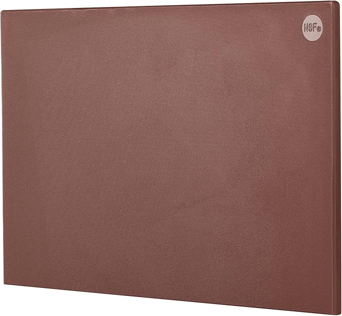 CURTA Cutting Boards for Kitchen,18" x 12" x 0.5" Brown Color Coded Plastic Chopping Board with Anti Slip Surface Dishwasher Safe