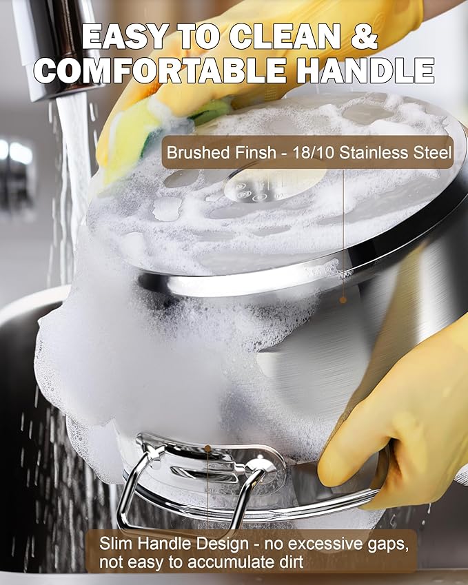 Cooks Standard 02616 Professional Grade Lid 30 Quart Stainless Steel Stockpot, Silver
