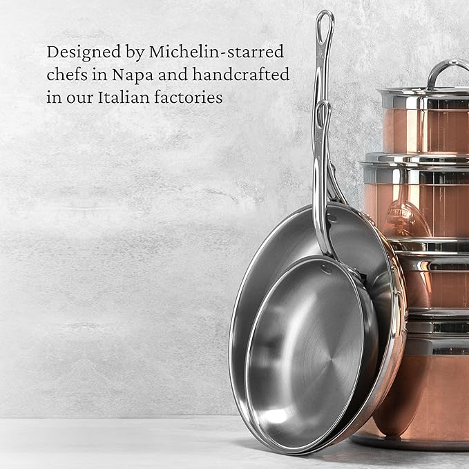 Hestan - CopperBond Collection - 100% Pure Copper Sauté Pan, Induction Cooktop Compatible, 3.5 Quart