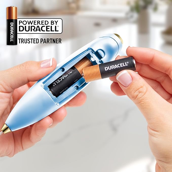 Zulay Kitchen Powerful Milk Frother Wand With 4 AA Duracell Batteries - Ultra Fast Handheld Drink Mixer - Electric Whisk Foam Maker for Coffee, Lattes, Cappuccino, Matcha, Hot Chocolate & Creamer