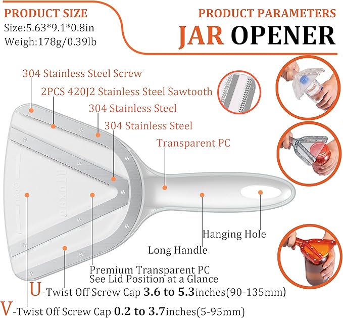 Jar Opener for Weak Hand & Seniors with Arthritis,Easy Twist Off Bottle Caps,Patent | Unique Kitchen Gadgets, Christmas Gifts for Elderly/Women/Men (Green)