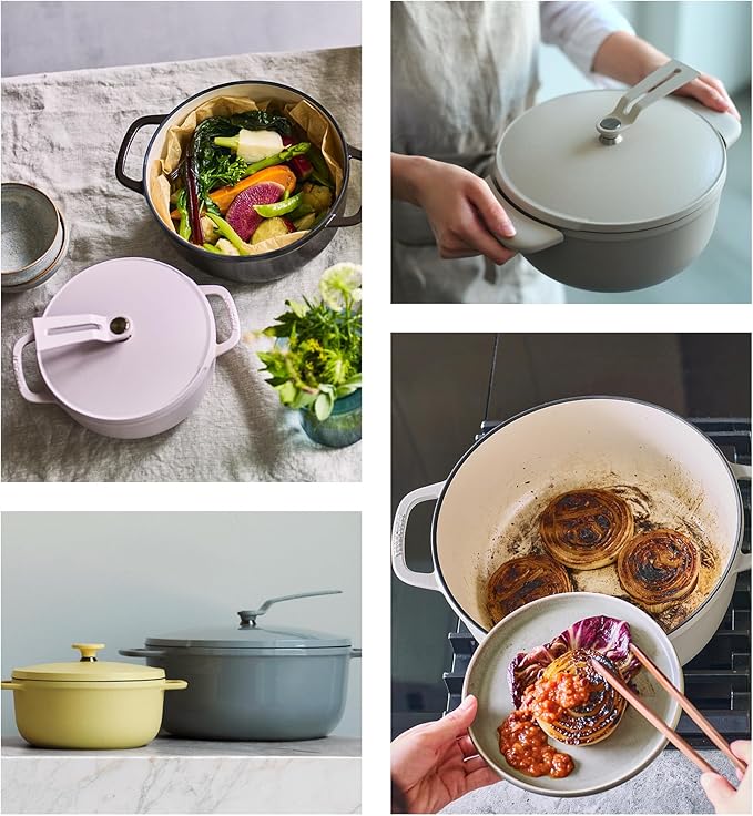 Vermicular Oven Pot 2.0 | Lightweight Enameled Cast Iron Pot | 18cm (2 Qt) | Non-Toxic | Induction-compatible | Dutch Oven | Made in Japan | Sea Salt White