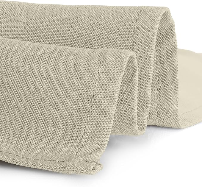 Gee Di Moda Rectangle Tablecloth - 60 x 84 Inch Ivory Table Cloth for 5 Foot Rectangle Table - Heavy Duty Washable Fabric - for 5 Ft Buffet Table, Holiday Party, Dinner, Wedding & Baby Shower