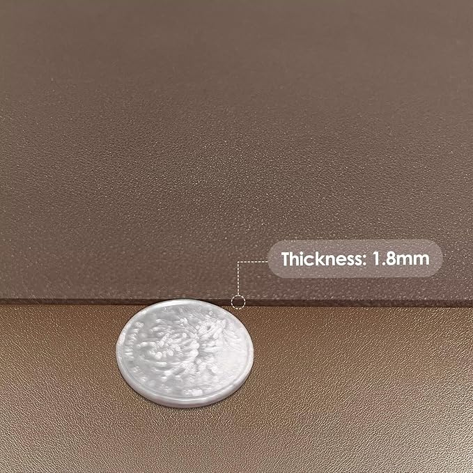Leather Table Cover,1.8mm Thick,40x60 Inch Table Protector,Table Protector for Dining Room Table,Table Pads for Dining Room Table Rectangular.(Mud Color+Champagne Gold,40x60)