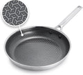 GreenPan Hybrid 10” Nonstick Stainless Steel Frying Pan, APEX Tri-Ply Thermobond PFAS-Free Ceramic Skillet, Induction & All Cooktop Compatible, Oven Temp to 850°F, Dishwasher Safe, Silver