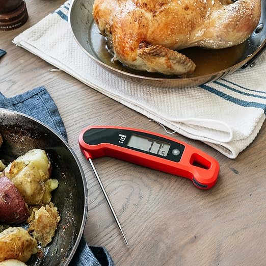 Lavatools Javelin® PRO Duo Ultra-Fast 2-Second Professional Digital Instant Read Meat Thermometer for Grill and Cooking, Auto-Rotating Backlit Display, IP65 Water Resistant – Ink